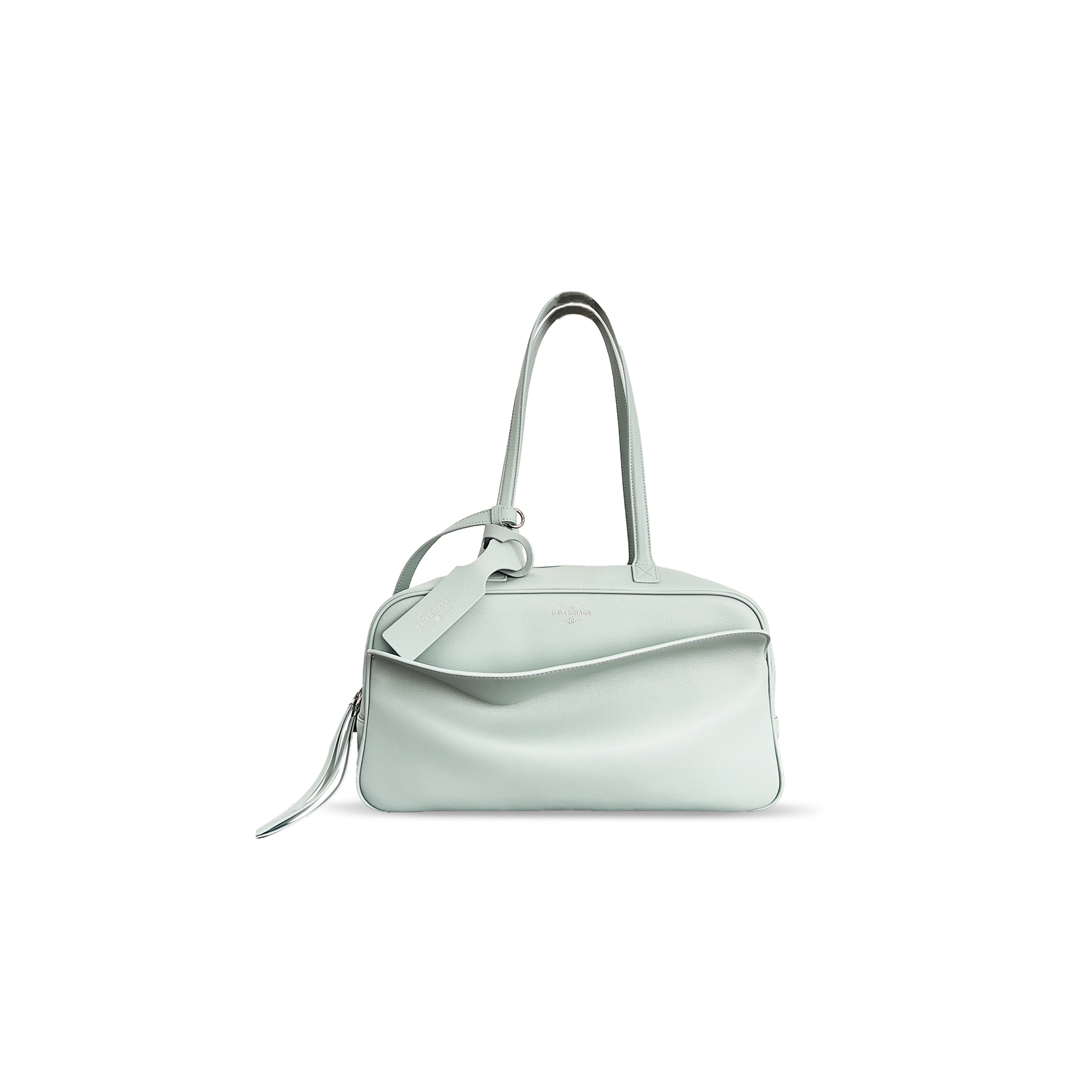 Ba*len*cia*ga women''s carrie bowling bag medium in mineral green 8264252abnq2000 (35.8*18.7*16.5cm)